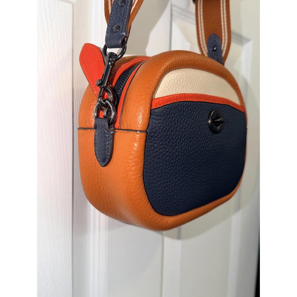 Coach Colorblock Multi Camera Bag Leather and Webbing Strap - Picture 3 of 9